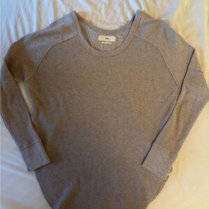 TNA Heather Gray Ribbed Knit Top